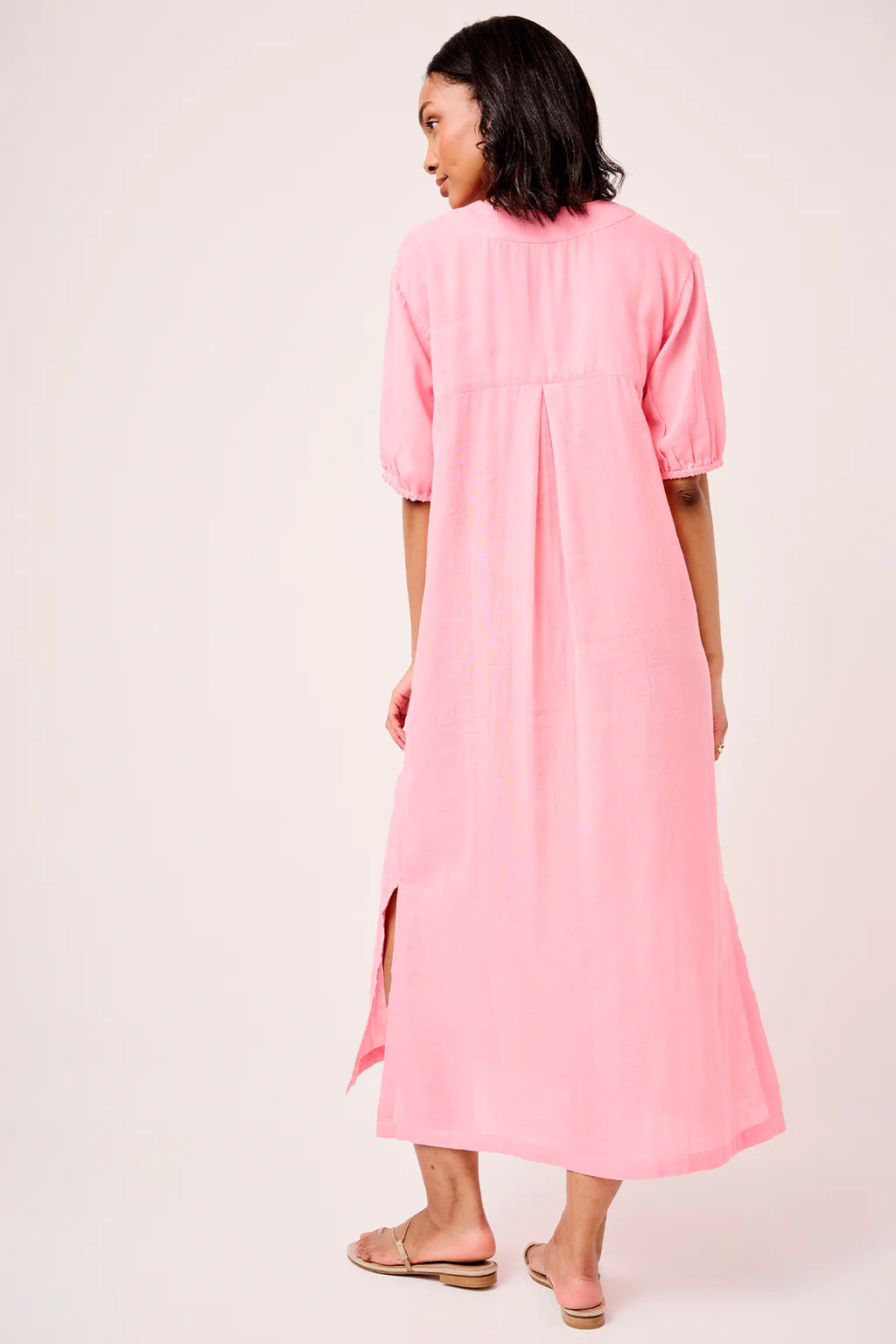 Gauze Caftan in Coral | Lake Pajamas