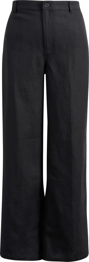 Zoe Relaxed Straight Leg Linen Pants | Nordstrom