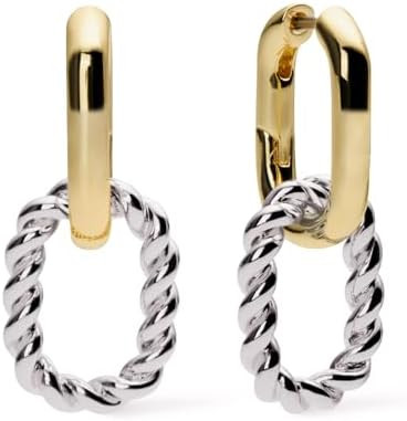 Ana Luisa Ash Double Hoop Earrings for Women - 14K Gold Plated, Silver & Two-Tone Drop Dangle Ear... | Amazon (US)