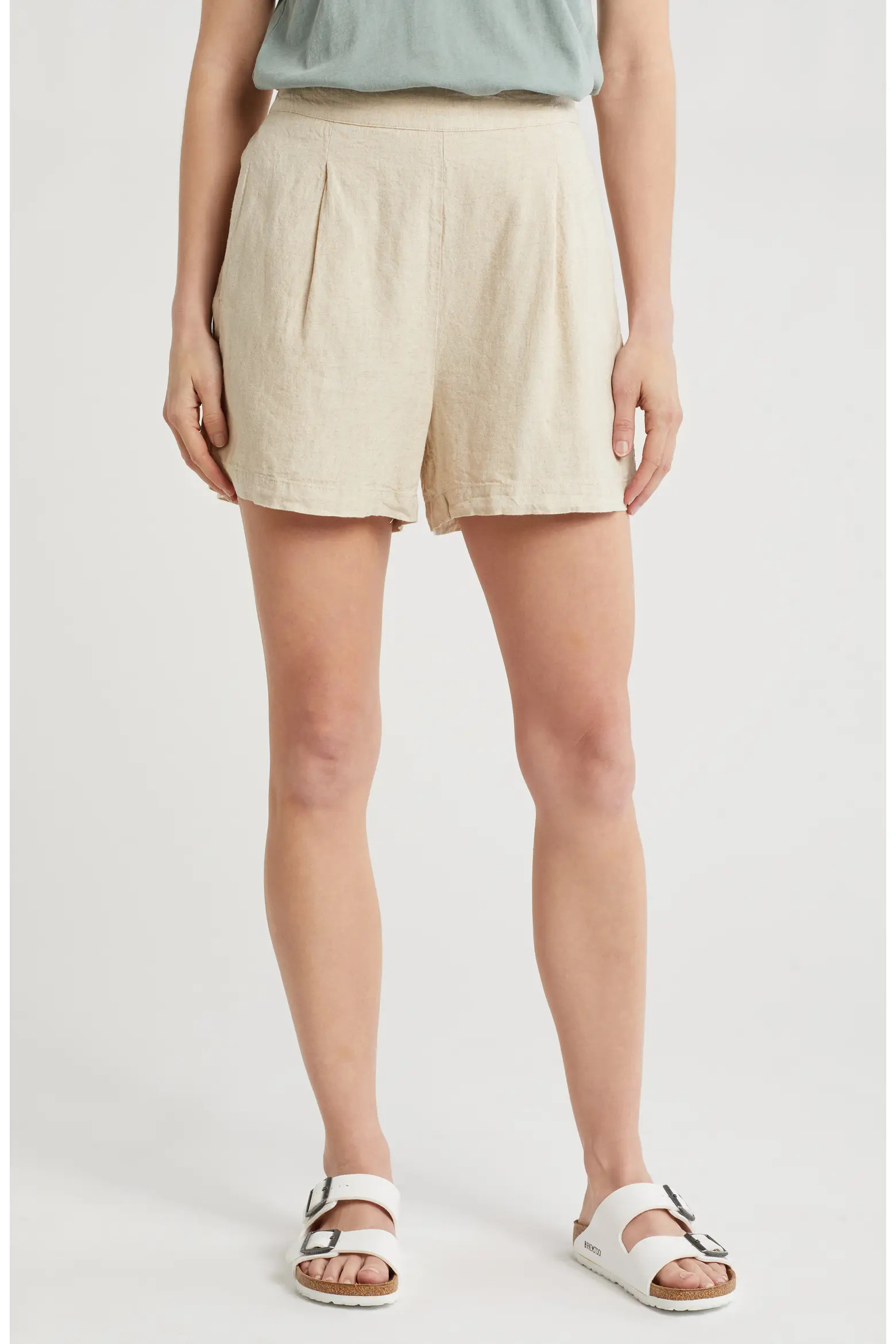 Solid Linen Blend Shorts (Women) | Nordstromrack | Nordstrom Rack