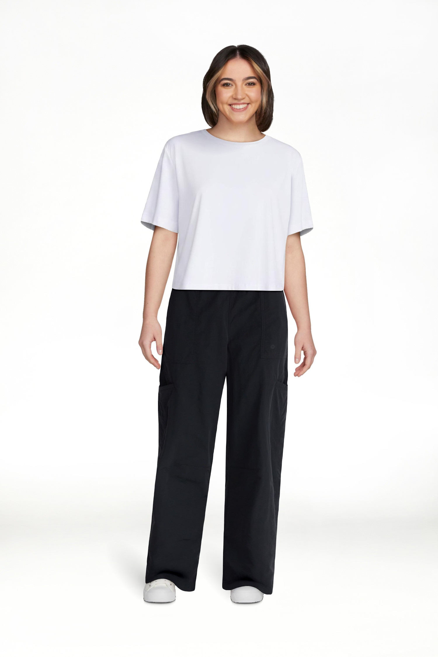 Avia Women's Cropped Boxy Tee with Short Sleeves, Sizes XS-XXXL | Walmart (US)