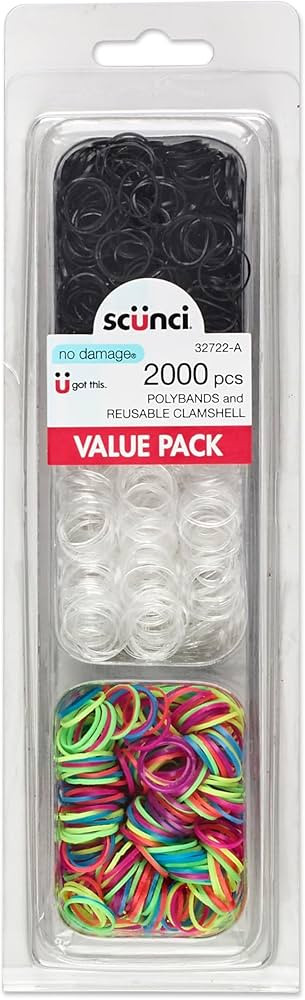 Scunci by Conair Hair Ties - Clear Elastics - Hair Accessories for Women - Black, Clear & Multi-c... | Amazon (US)