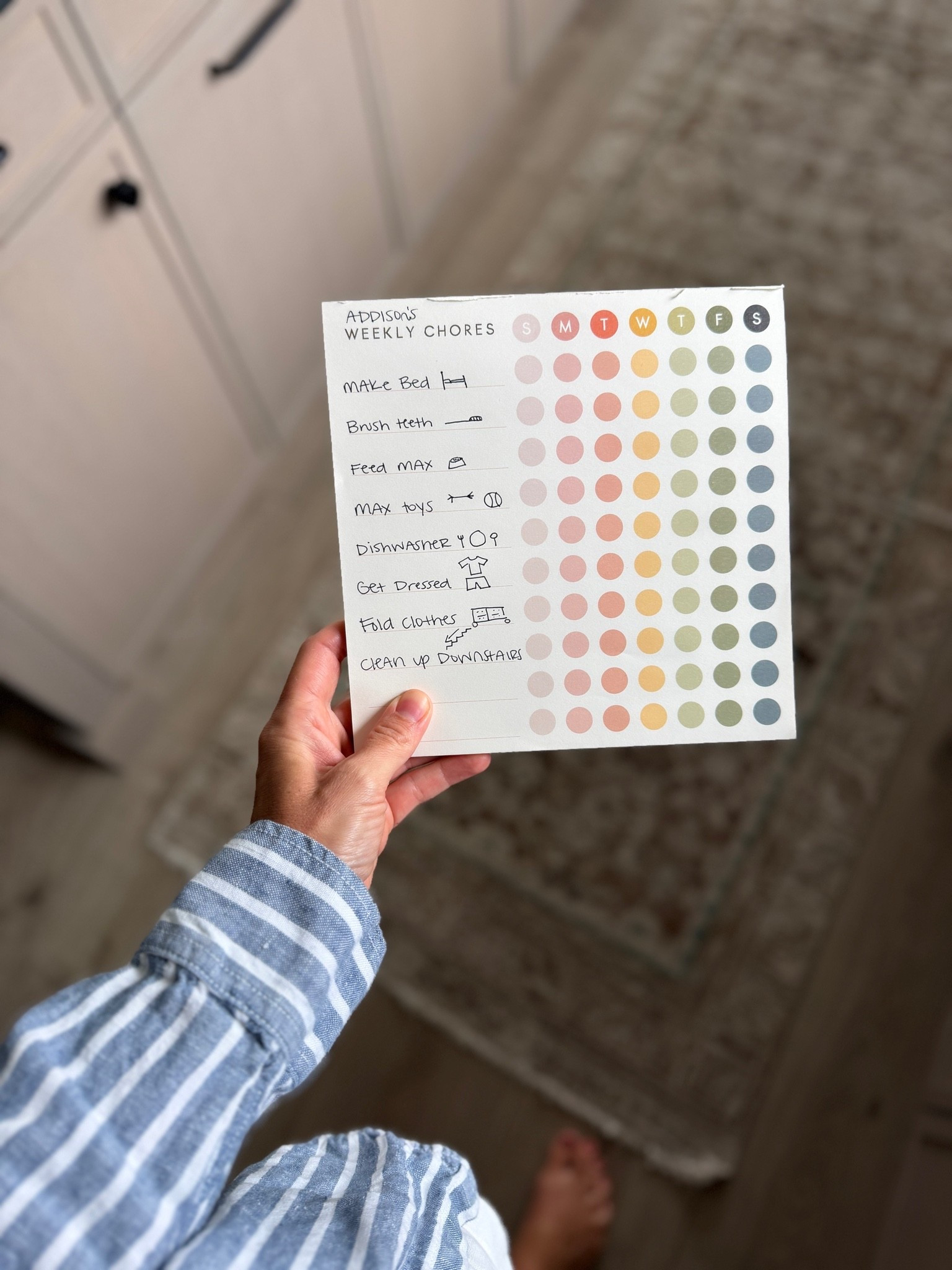 The cutest chore chart! Just tear off the top page and start fresh.

#LTKHome #LTKKids