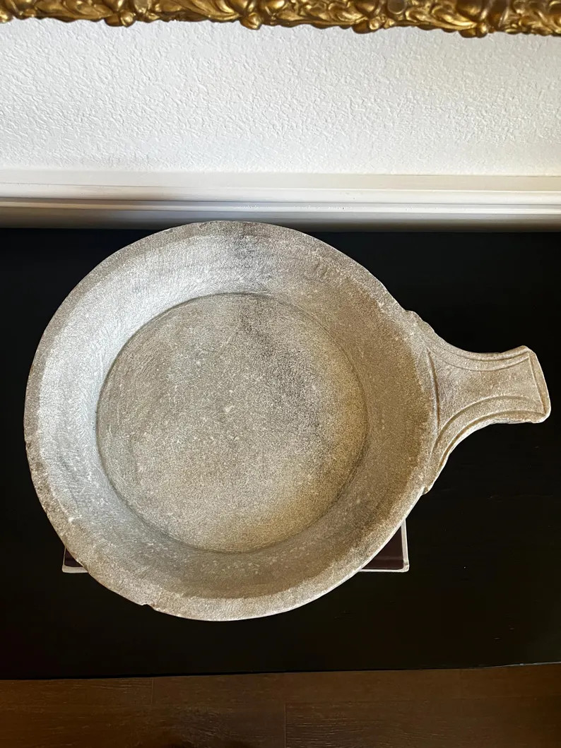 Large Antique Stone Parat Tray With Handle - Etsy | Etsy (US)