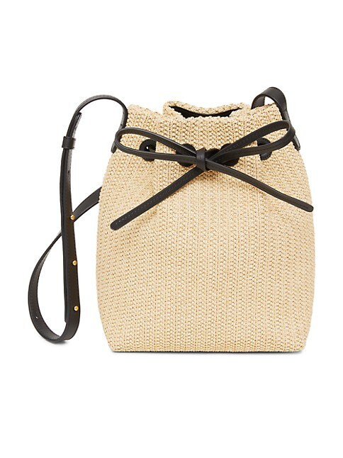 Mini Woven Raffia Bucket Bag | Saks Fifth Avenue