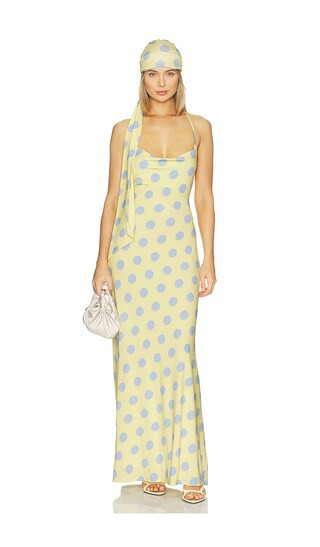 AFRM Kim Dress & Hair Wrap Set in Yellow. - size XXS | Revolve Clothing (Global)