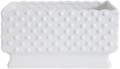 Amazon.com : Creative Co-Op White Hobnail Rectangle Ceramic Planter : Patio, Lawn & Garden | Amazon (US)
