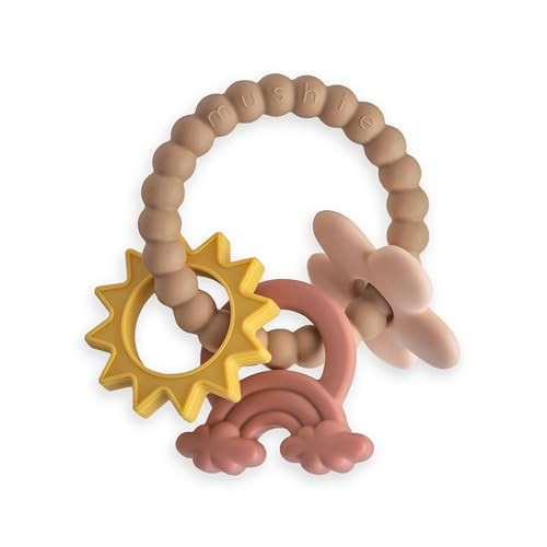 mushie Silicone Nature Teething Ring Toy | Amazon (US)
