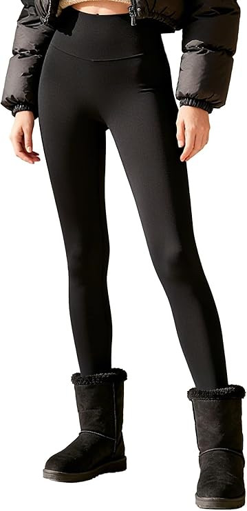 Sunzel Fleece Lined Leggings Women High Waisted Tummy Control Winter Warm Thermal Workout Yoga Pa... | Amazon (US)