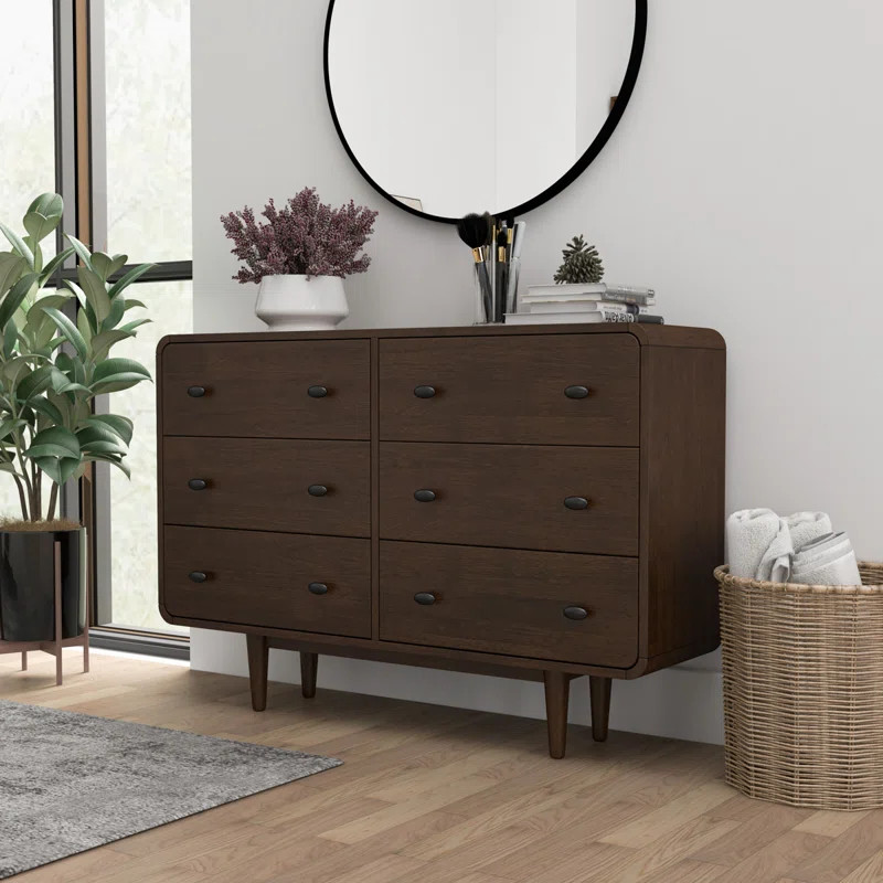 Baus 6 Drawer Double Solid Wood Dresser | Wayfair North America