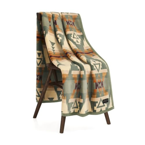 Pendleton Throw Blanket Soft Lightweight Decorative Blanket for Sofa, Couch, or Bed – Cozy Fall Throw Blanket for Living Room or Bedroom Decor and Gifts for Women, 50" x 70" (Green Multi) | Amazon (US)