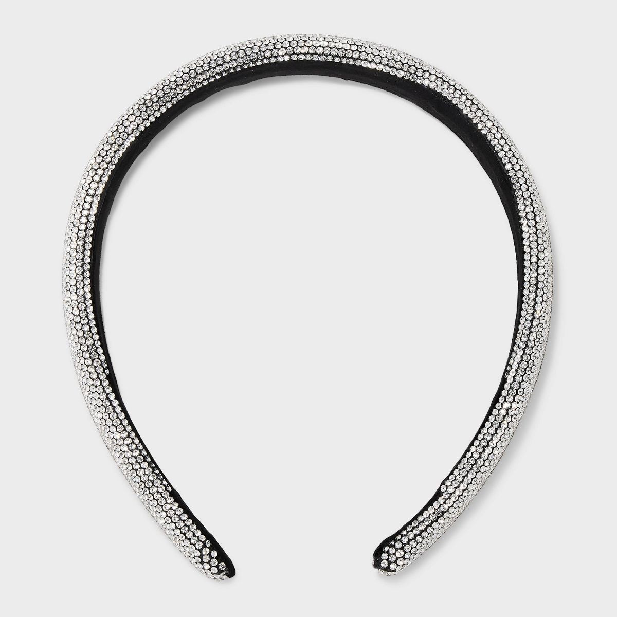 Gleaming Rhinestone Lined Headband - A New Day™ Silver | Target