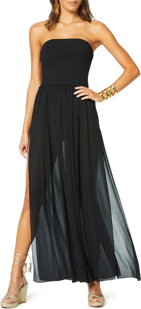 Calista Strapless Georgette Cover-Up Dress | Nordstrom