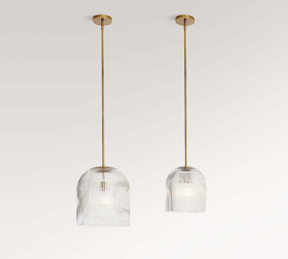 Cooper Ribbed Glass Pendant (10"-14") | Pottery Barn (US)
