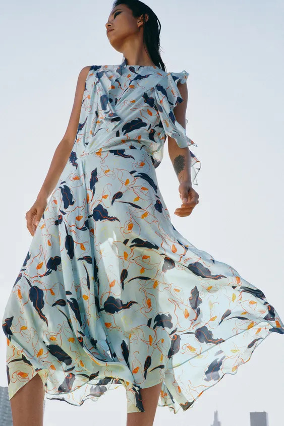ZW COLLECTION PRINTED DRESS | Zara US
