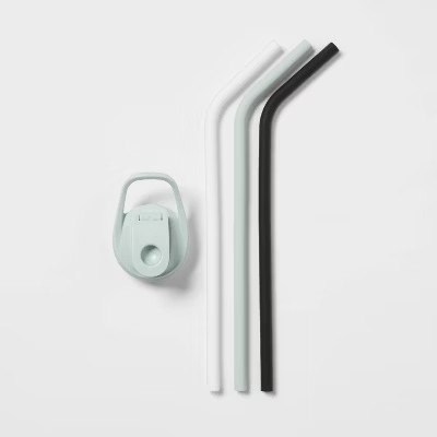 Tracker Chug Lid and 3 Silicone Straws | Target