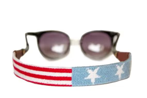 Stars and Stripes Needlepoint Sunglass Straps by Asher Riley | Etsy (US)