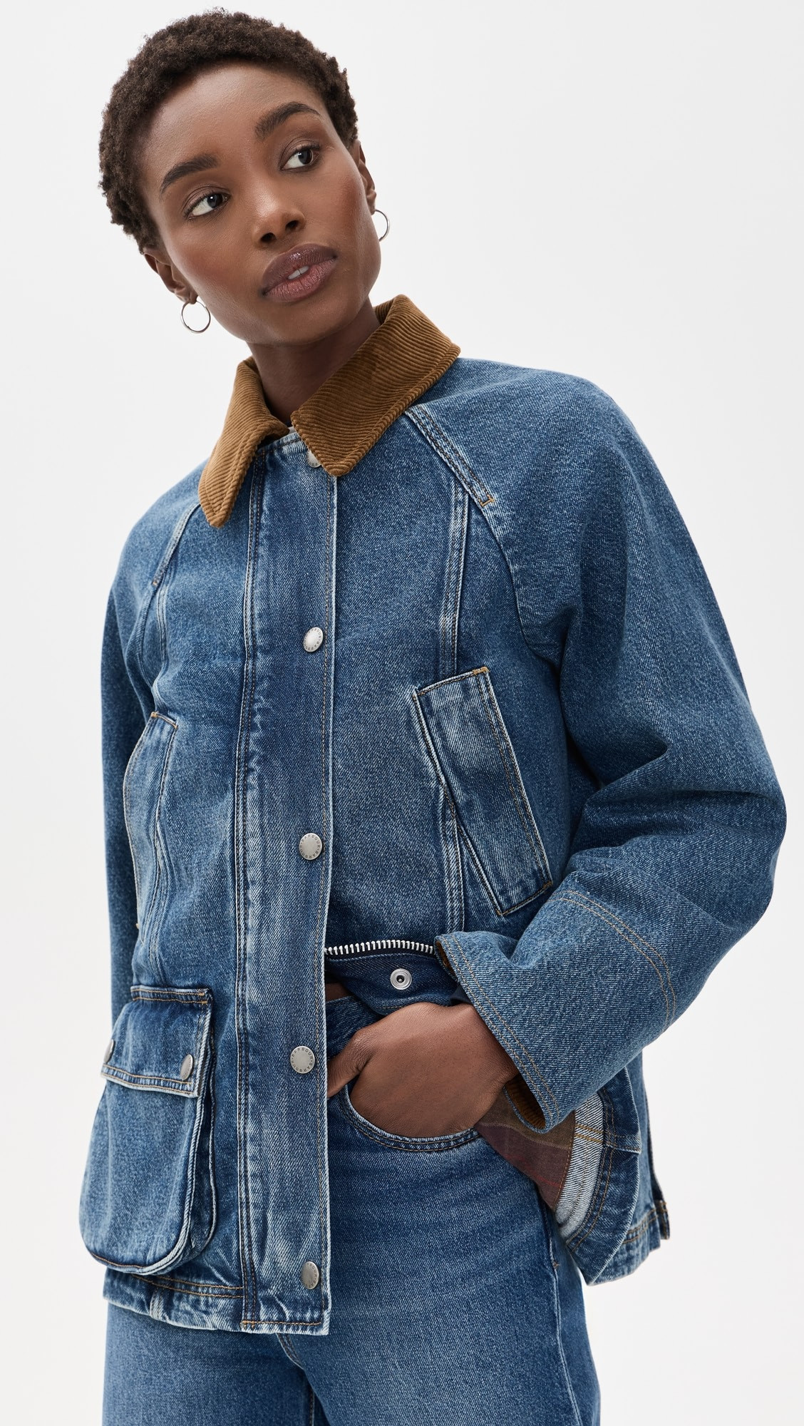 Barbour Denim Modern Beadnell Casual Jacket | Shopbop | Shopbop