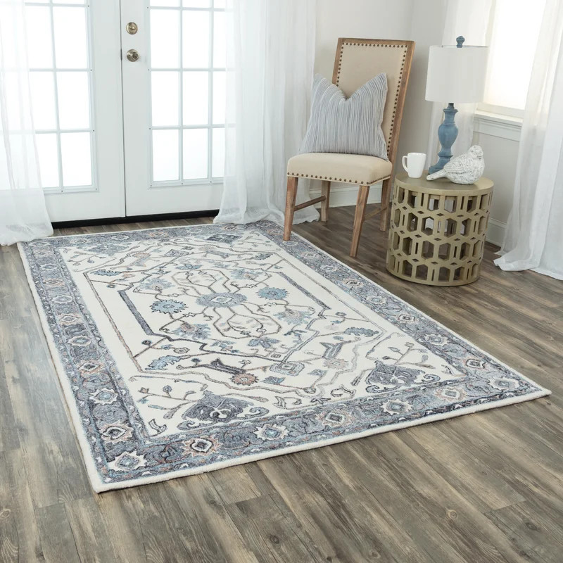 Chloe Handmade Ivory/Gray Rug | Wayfair North America