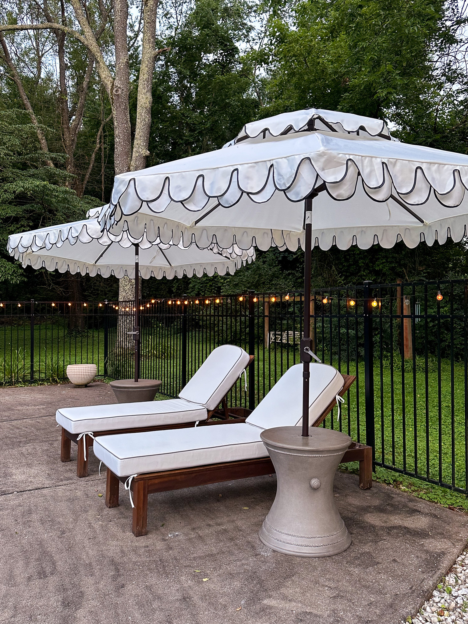  The pool patio got a little glow up this year ✨

After saying goodbye to my beloved yellow umbrella (RIP), I gave this space a mini refresh—new piped cushions that look custom, vintage-style scalloped umbrellas I’m obsessed with, and the best umbrella table “Look for Less” I’ve ever found.

While I’m dreaming of cast iron loungers someday, for now we’re working with what we have—and it’s giving retro resort on a budget ⛱️

Comment SHOP and I’ll send everything straight to your inbox

Check out the full post on allisonskiff.com for all the sources + to see what else I plan to add.

Let’s hear it for budget-friendly upgrades that feel like a big win 👏

#outdoorlivingspace #pooldecor #summerpatio #exterior #outdoorfurniture #outdoordesign #budgetfriendly #umbrella #pool #thelookforless #patiostyling #vintagemodernhome #moodyhome #southernlivingstyle #diyhomemakeover 

Moody | Cozy | Cozy Interiors | Moody Aesthetic | Secondhand | vintage | historic | renovation | traditional | interior design | design inspo | home decor | antiques | thrifted finds | collected home | thrifting | affordable decor | DIY | facebook marketplace  | FBMP | estate sales | sustainable | upcycle | Nashville

 