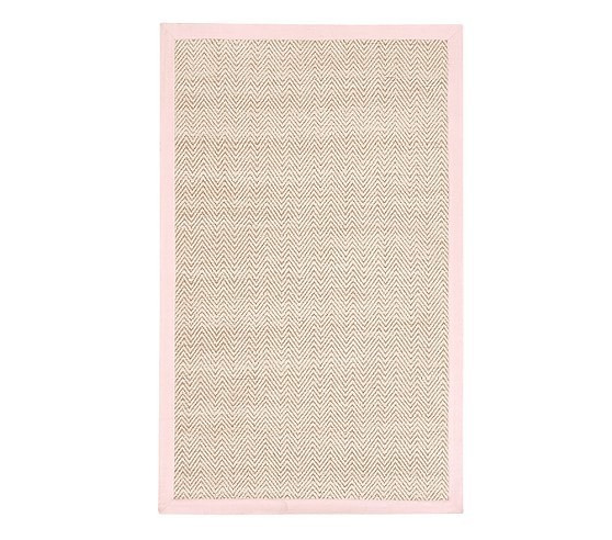 Chenille Jute Thick Solid Border Rug | Pottery Barn Kids