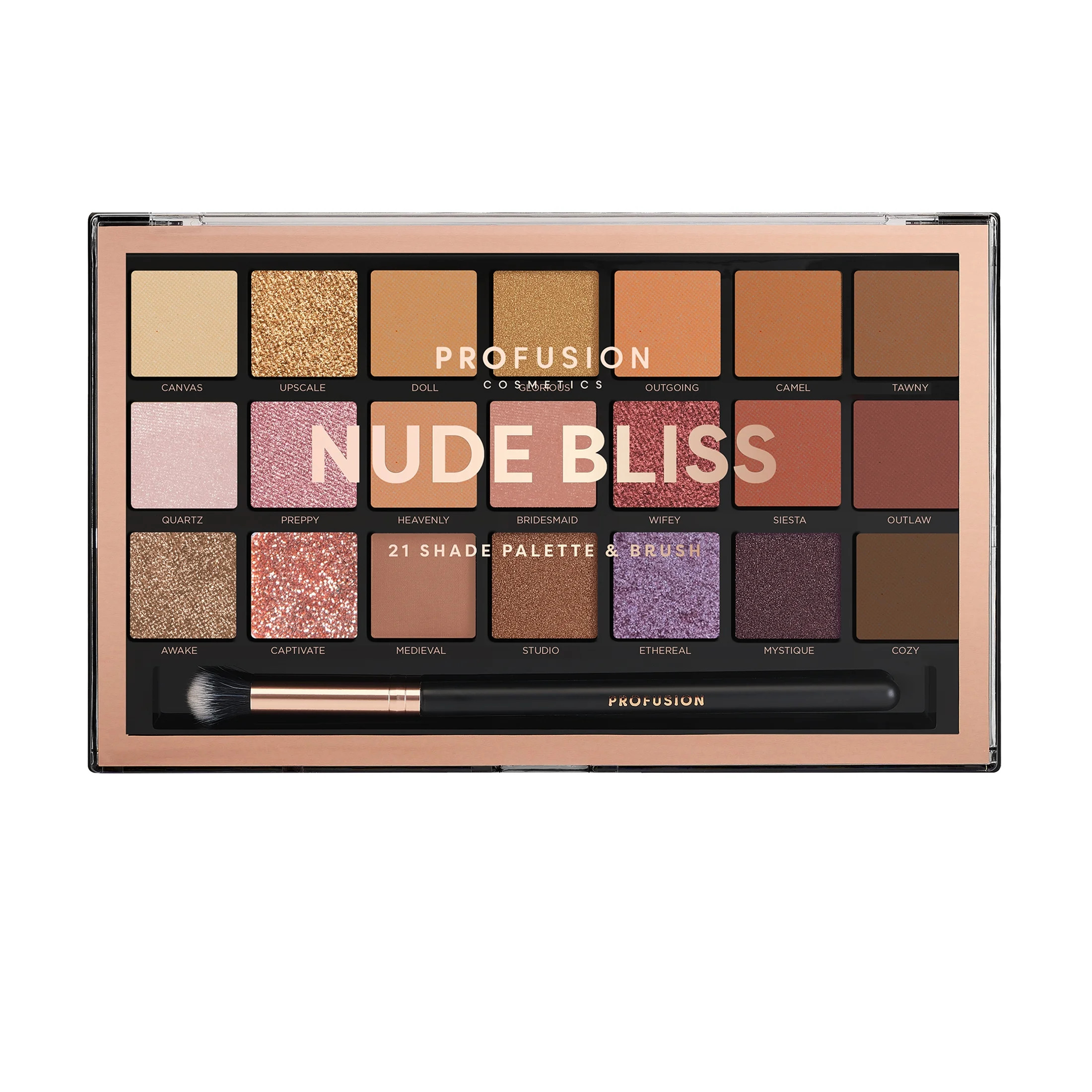 Profusion Cosmetics Palette, Nude Bliss, 21 Shades, 10 oz. | Walmart (US)