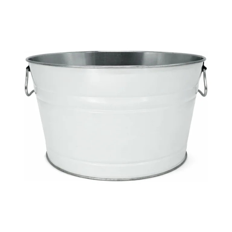 Large White Party Tub, Metal, 14.5 Inch, by Behrens | Walmart (US)