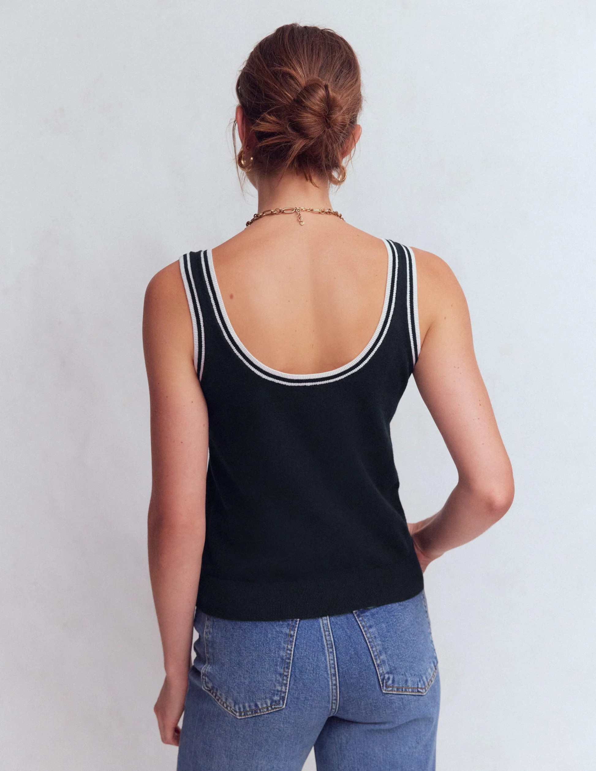 Liz Knitted Tank-Navy | Boden (US)