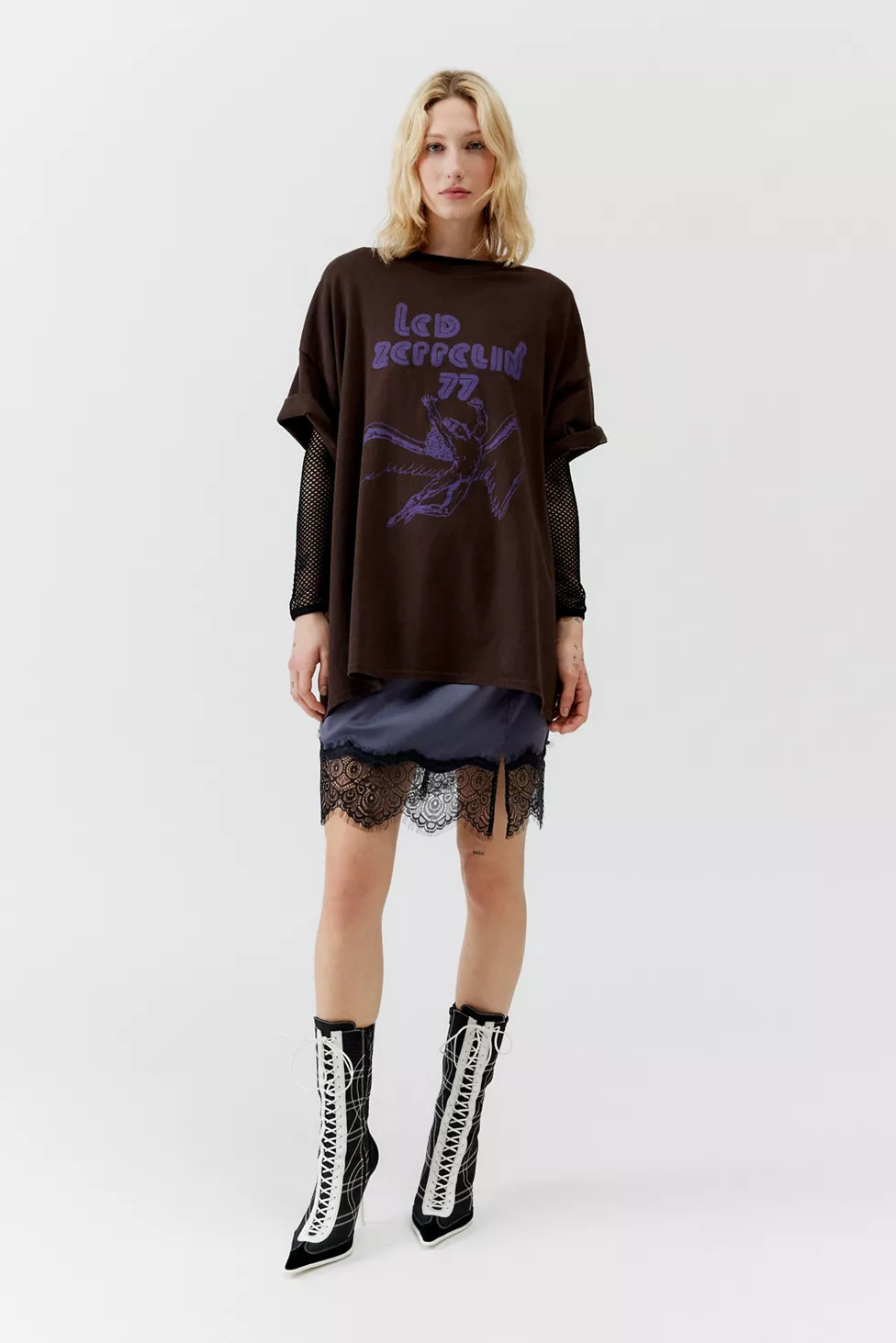 Led Zeppelin '77 Tour Oversized Tee | Urban Outfitters (US and RoW)