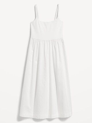 Fit &#x26; Flare Combination Midi Cami Dress for Women | Old Navy (US)