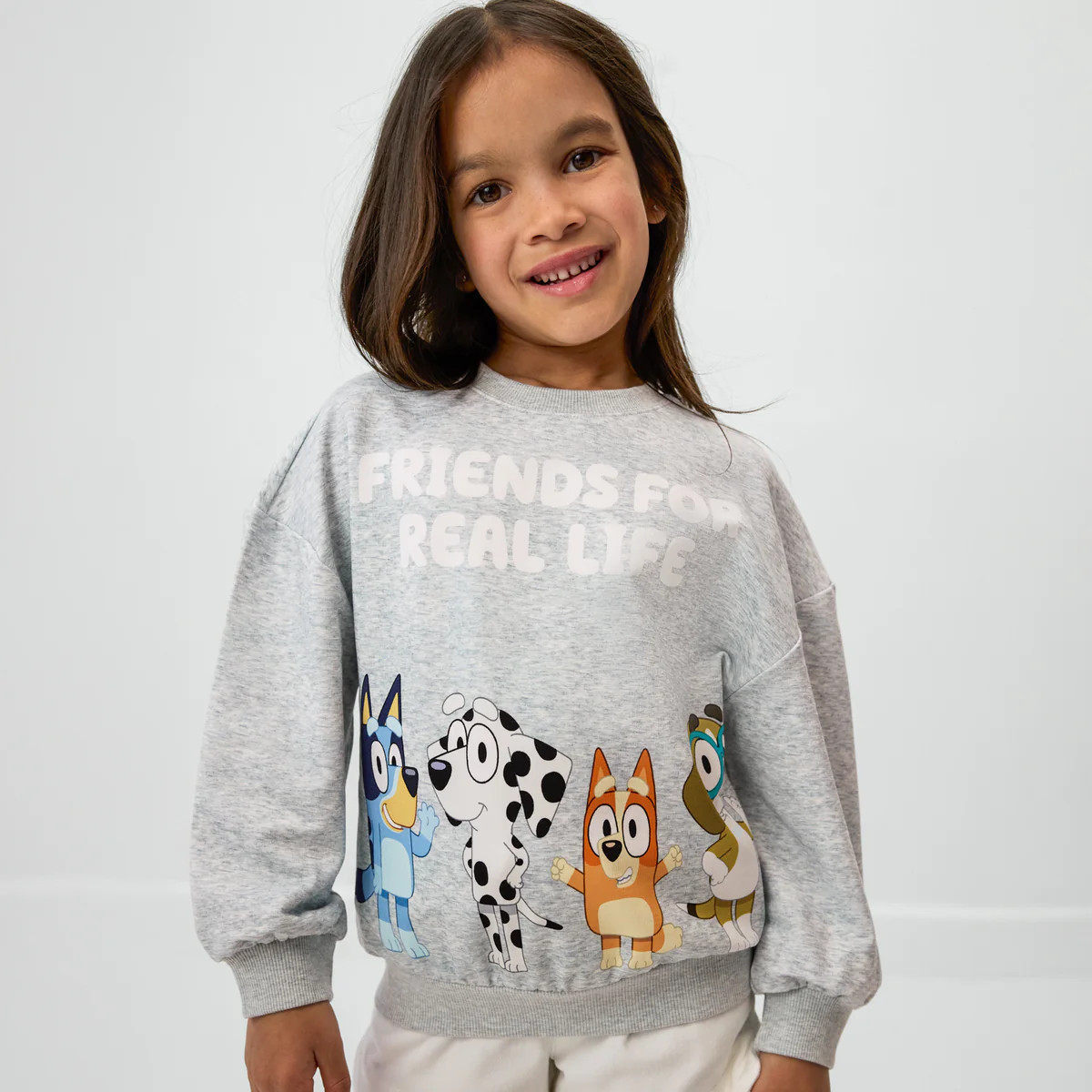 Bluey & Friends Drop Shoulder Crewneck | Little Sleepies