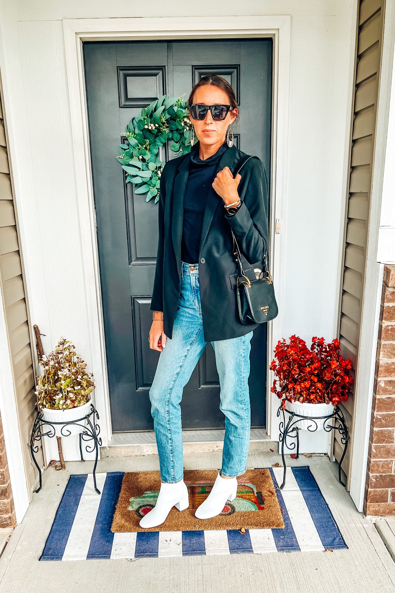 Fall blazer style. Tall denim. White booties. Earrings are fair trade from Noonday Collection.

My Size deets:
6’1” 36” inseam
Pants: Size 28 or 4/6
Tops: size S or M
Shoes: 9.5

#LTKstyletip #LTKshoecrush #LTKSeasonal