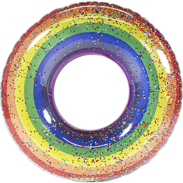 Jumbo 48"  Pool Tube, Classic Rainbow Glitter | Maisonette