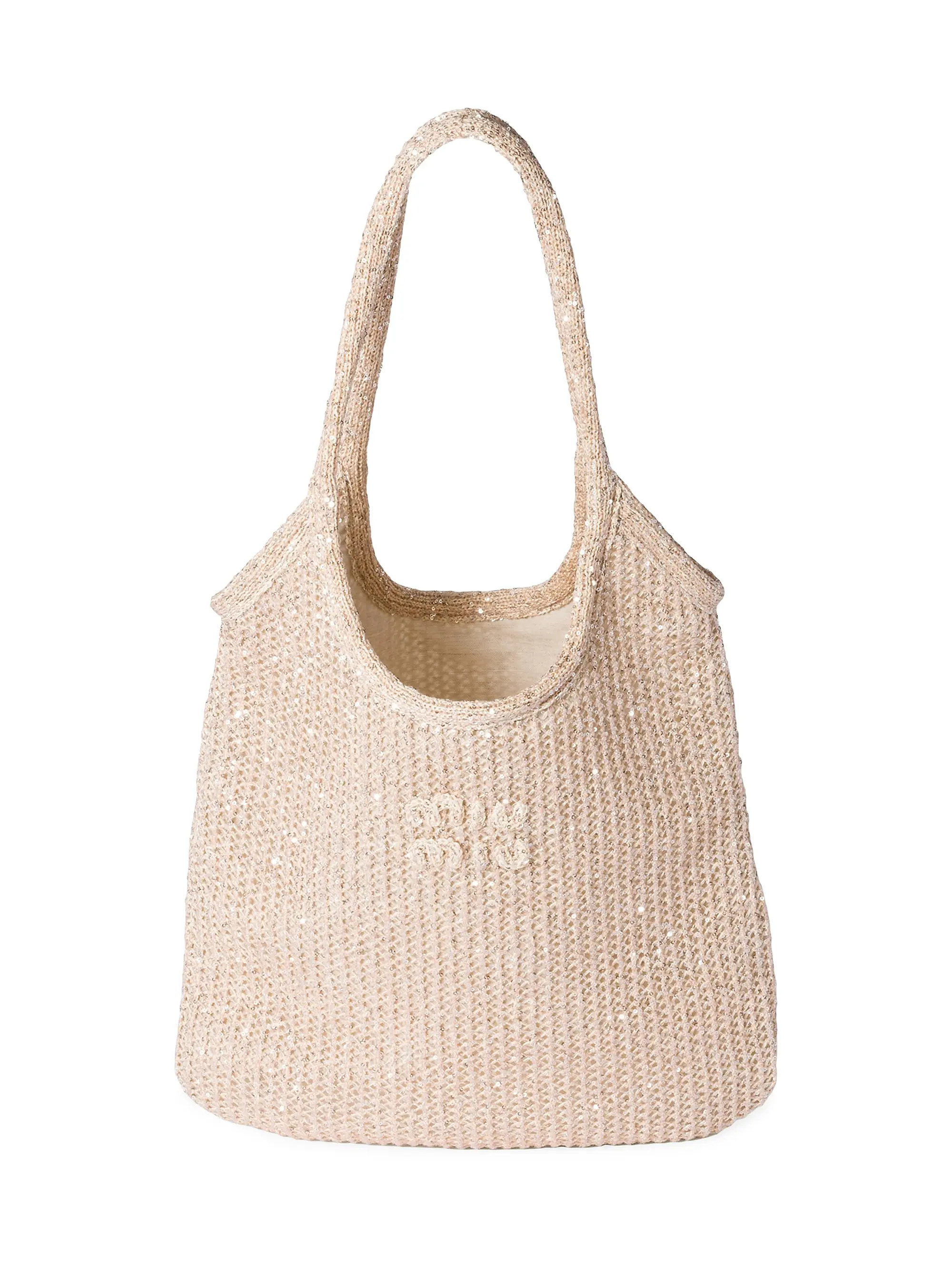 Miu Miu Ivy Sequin Mesh Shoulder Bag | Saks Fifth Avenue | Saks Fifth Avenue