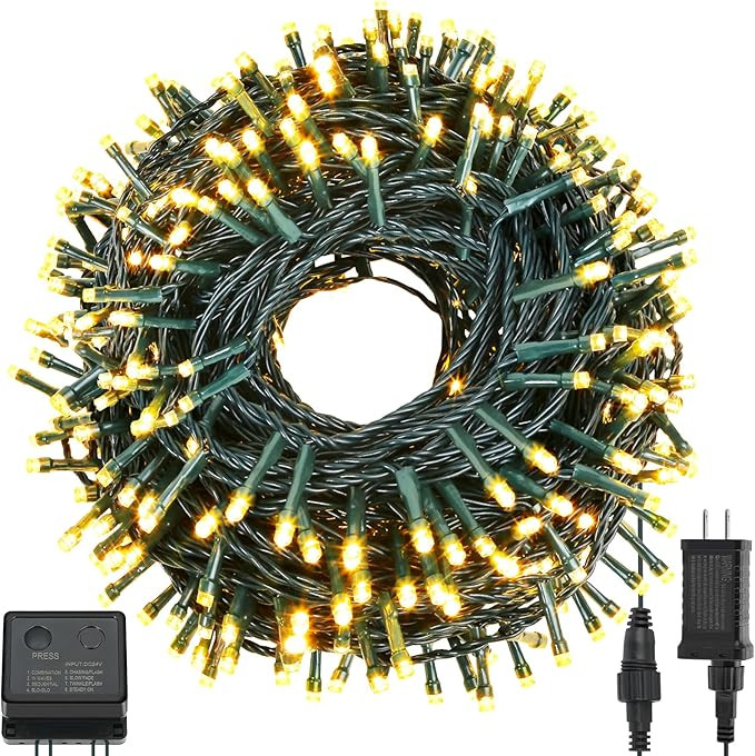 QUWIN Waterproof LED Outdoor Christmas String Lights, 115Ft 300 LED UL Certified 8 Modes with End... | Amazon (US)