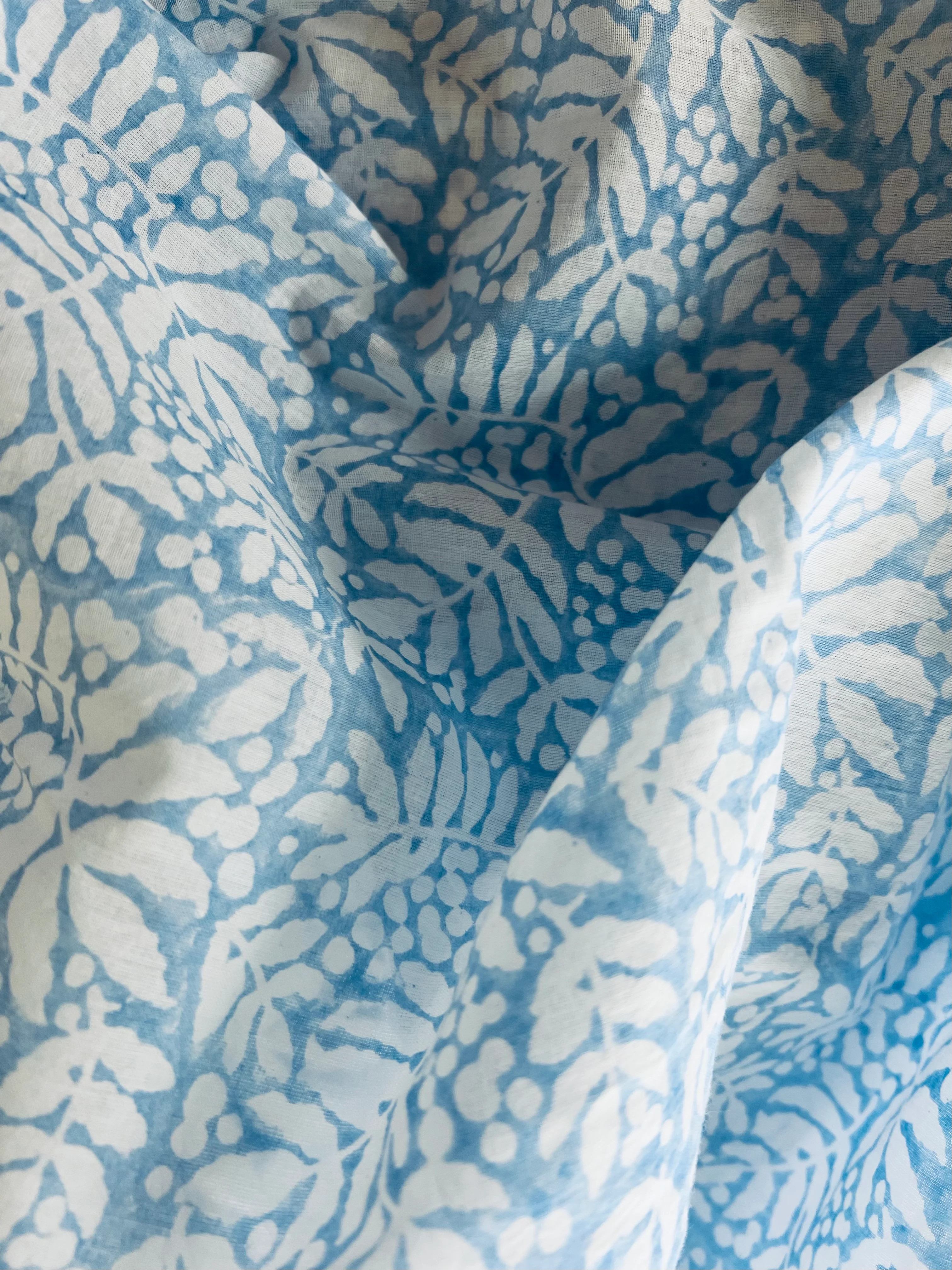 Gathered Garden Pareo in Blue Hydrangea | Christina Dickson Home