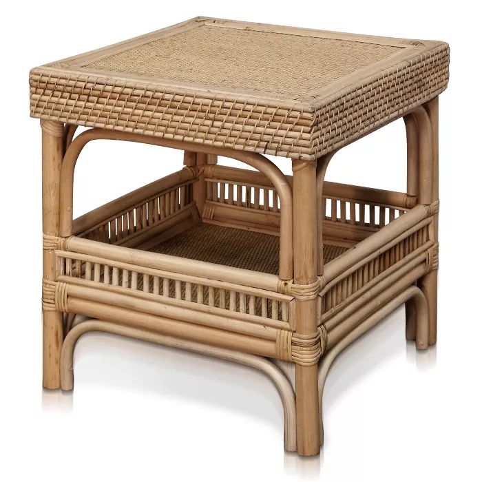 Jace Rattan Side Table Natural - StyleCraft | Target