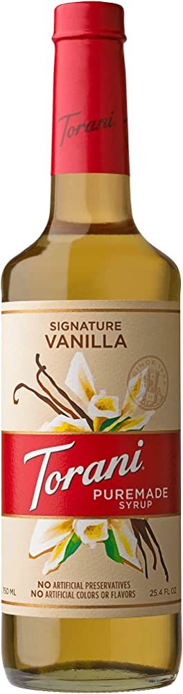 Torani Puremade Syrup, Signature Vanilla Flavor, Glass Bottle, Natural Flavors, 25.4 Fl. Oz., 750... | Amazon (US)