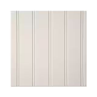 EUCATILE 32 sq. ft. 3/16 in. x 48 in. x 96 in. Beadboard White True Bead Panel 975-759 - The Home... | The Home Depot