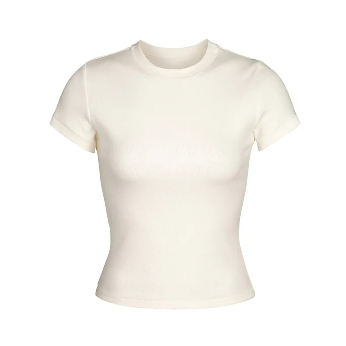 POINTELLE LOGO T-SHIRT | BONE | SKIMS (US)