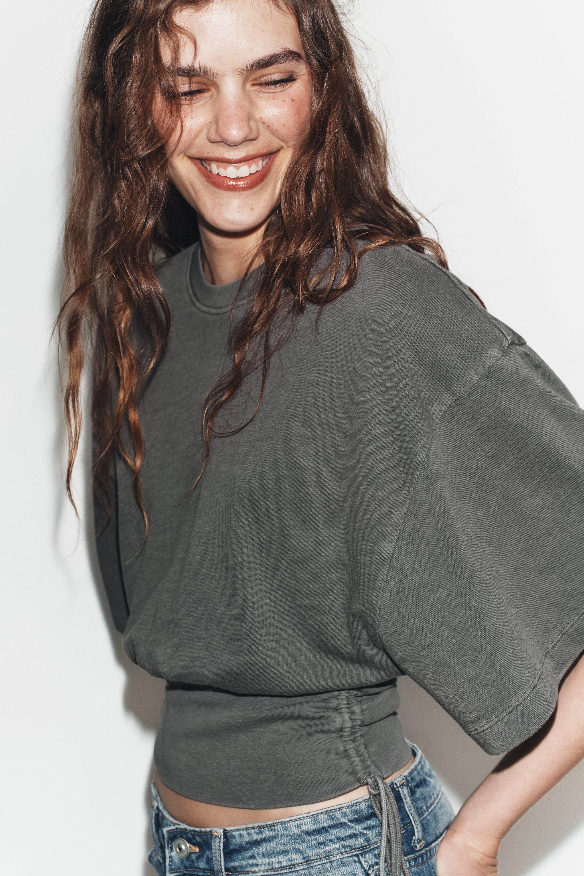 SLUB WAISTBAND TOP | Zara US