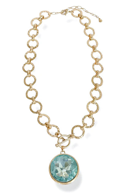 Becca Aqua Gold Statement Necklace | The Willow Tree