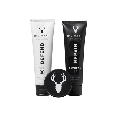 Mad Rabbit Tattoo Care Starter Set with Defend Tattoo Sunscreen Repair Soothing Gel and Enhance T... | Walmart (US)