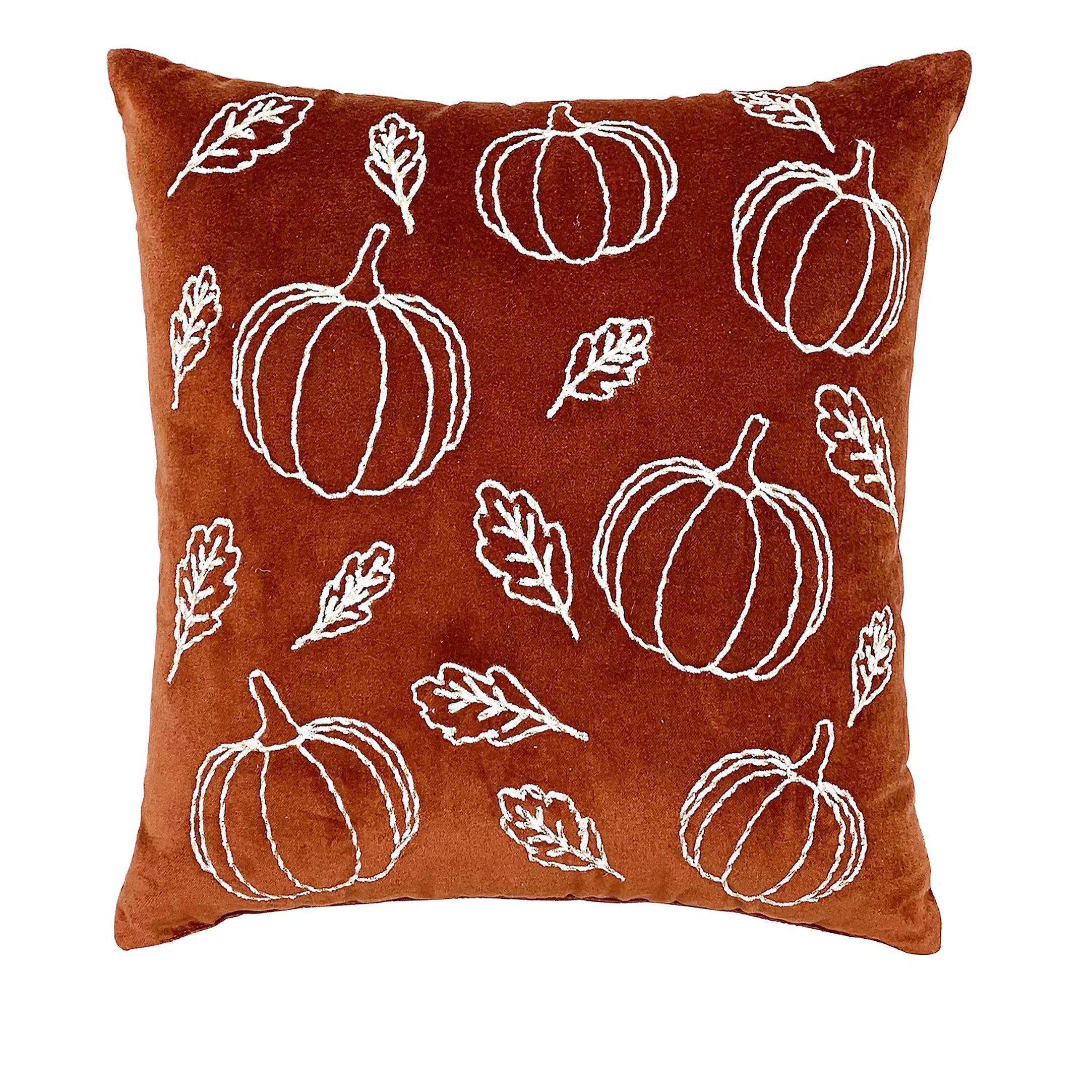 Celebrate Fall Together Velvet Pumpkin Throw Pillow | Kohl's