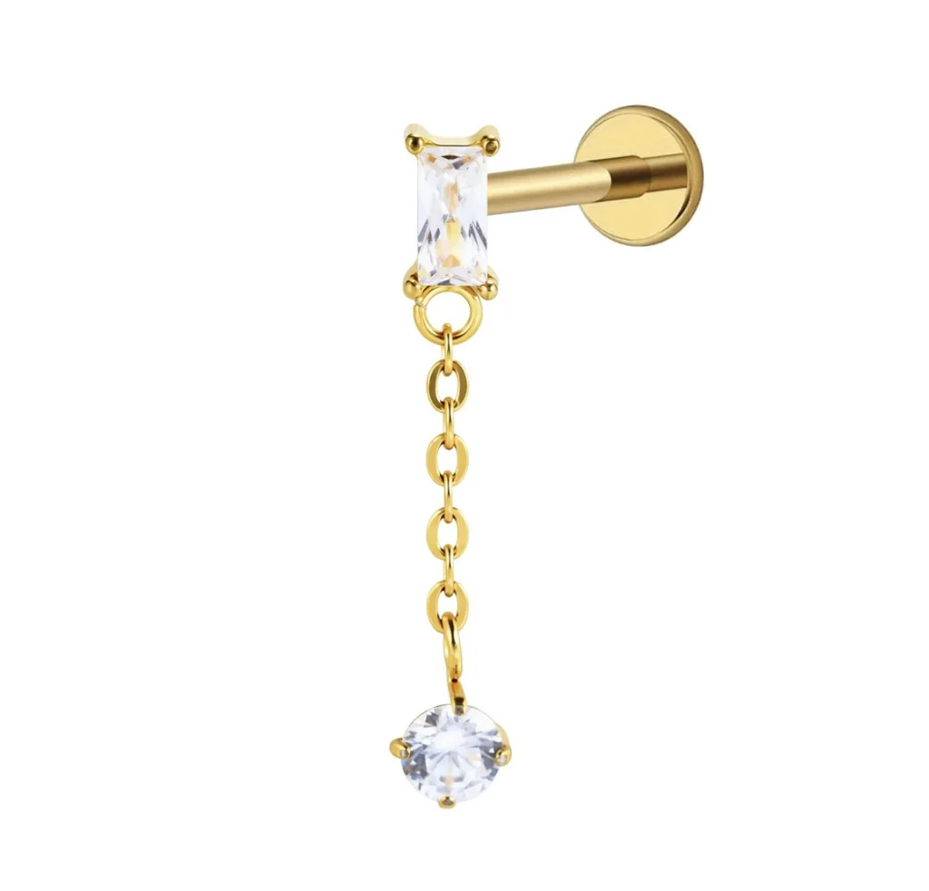 Baguette Dangle | Pierced by Ash Design