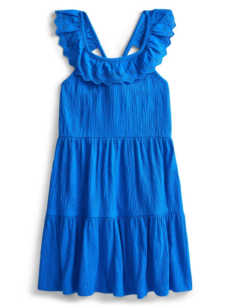Wonder Nation Girls Eyelet Dress, Sizes XS- XLP | Walmart (US)