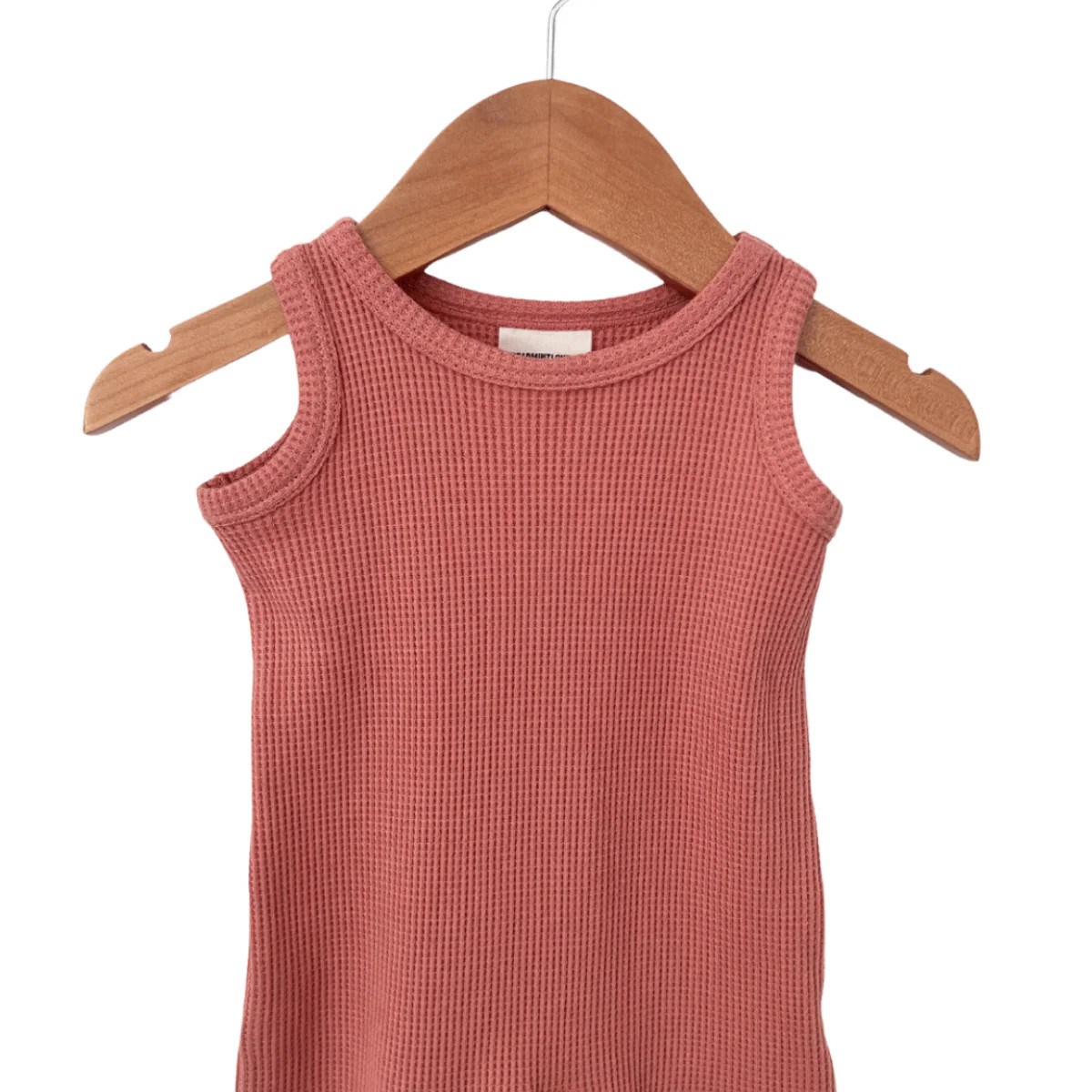 Organic Waffle Shortie Romper, Dusty Rose | SpearmintLOVE