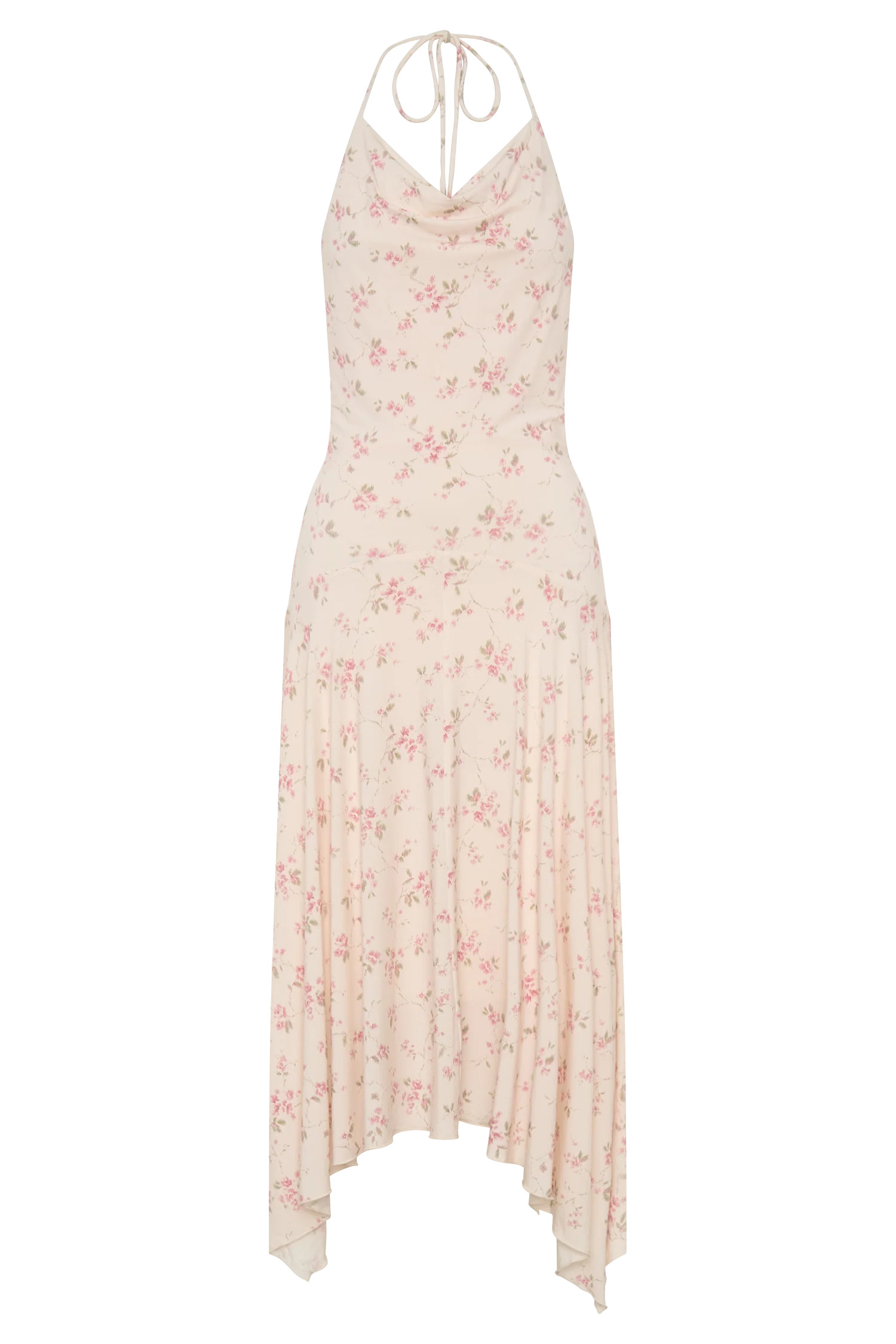 Sylvie Modal Hankie Midi Dress - Floral Ditsy Print | MESHKI US
