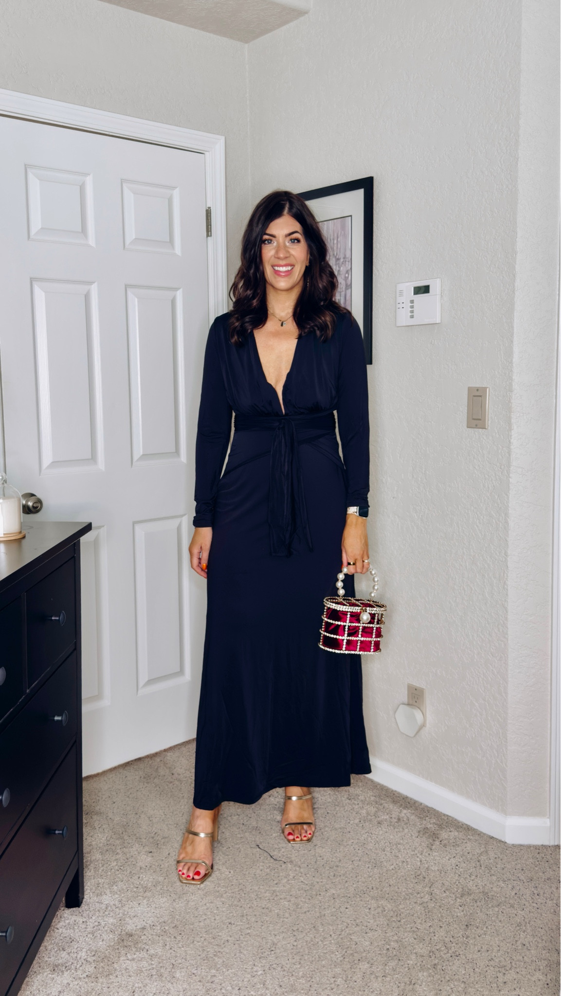 In a large in the long sleeve wedding guest dress 

midsize wedding guest dress, midsize dresses, fall wedding, fall dresses, wedding dress code, formal dresses, semi formal dresses, curvy dress, wedding guest style, size 8 style, size 10, midsize fall, trending fall style

#LTKWedding #LTKOver40 #LTKMidsize