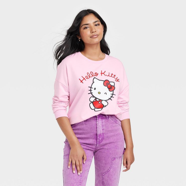 Women's Hello Kitty Graphic Sweatshirt - Pink | Target